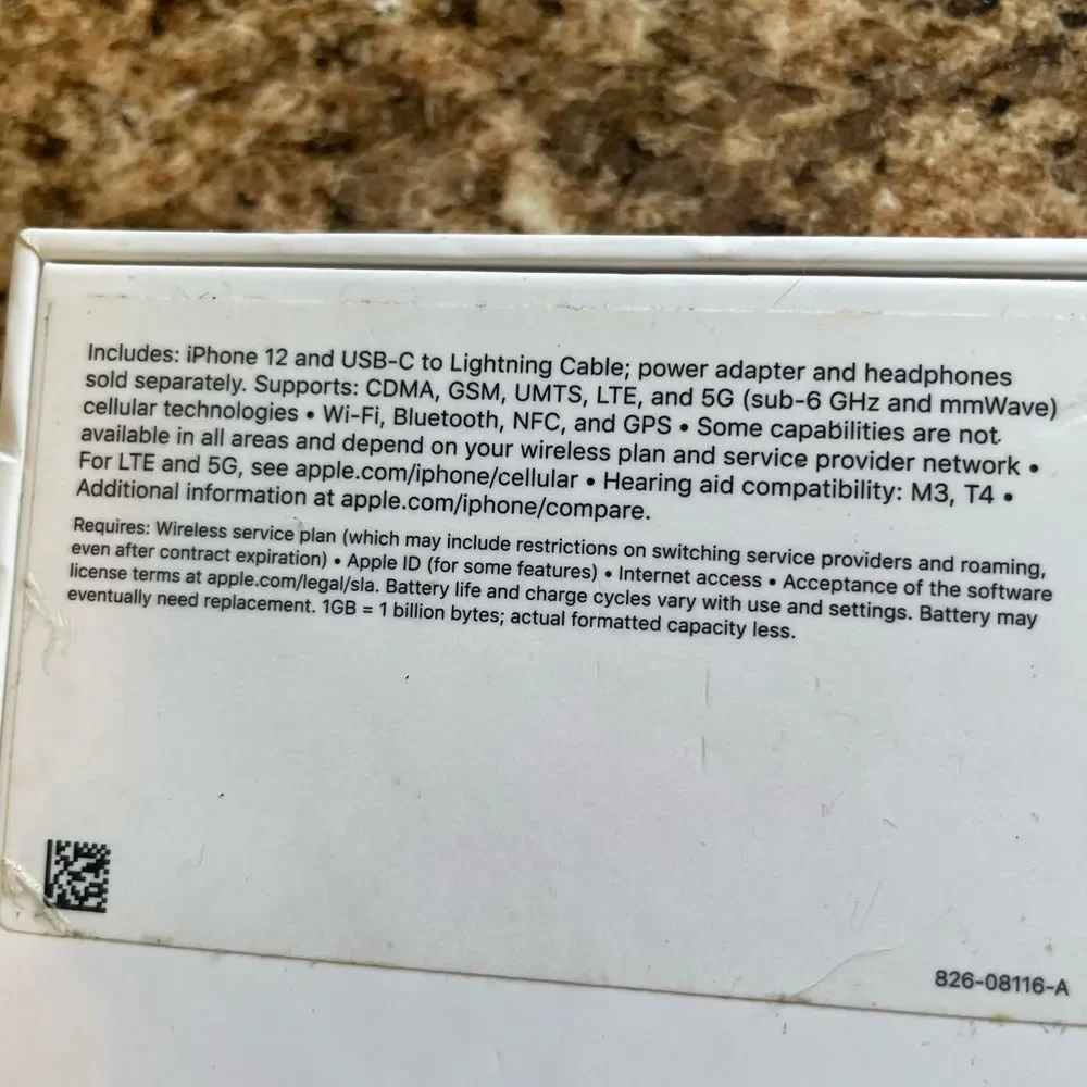 Apple‎ iPhone in Vibrant Purple empty box